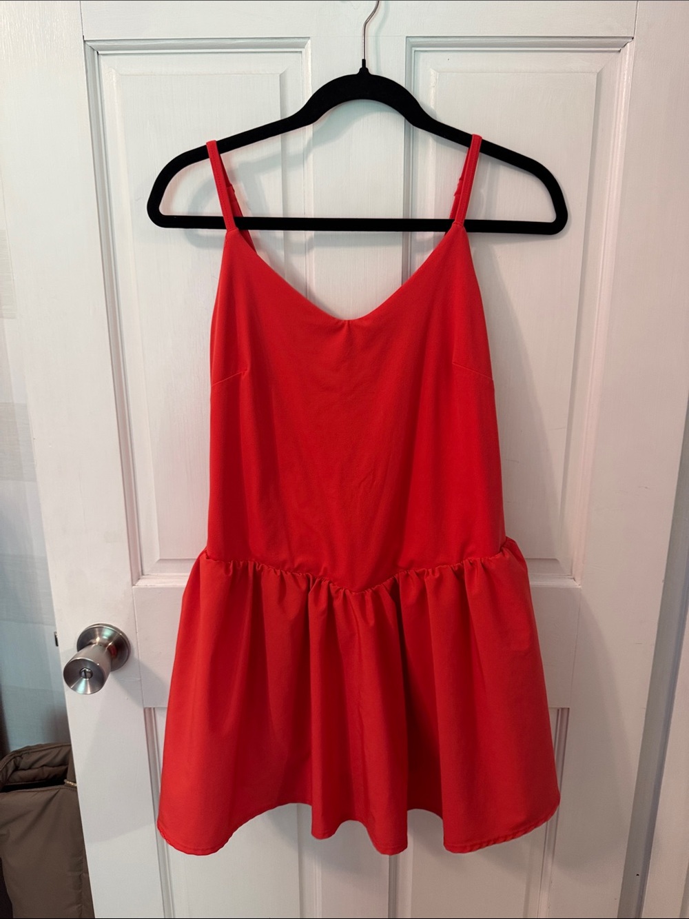 JoyLab Red Spaghetti Strap Drop-Waist Athletic Dress
